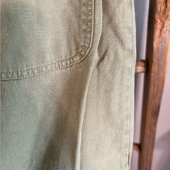 Free People Green Linen Cropped Pants - Picture 8 of 9